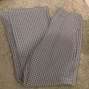 SHEIN Black and White Checkered Pants